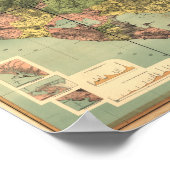 Antiek kaart van Nicaragua 1898 Poster (Hoek)