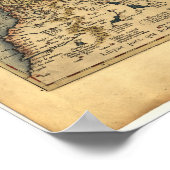 Antiek kaart van Noord-Afrika ORTELIUS ATLAS 1570  Poster (Hoek)