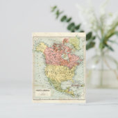 Antiek kaart van Noord-Amerika (Staand voorkant)