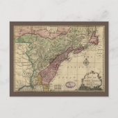 Antiek kaart van Noord-Amerika, teruggezet, 1763 (Voorkant)