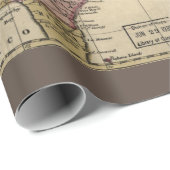 Antiek kaart van Noord-Amerika, teruggezet, 1763 Cadeaupapier (Rol Hoek)