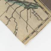 Antiek kaart van Noord-Amerika, teruggezet, 1763 Fleece Deken (Hoek)