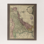 Antiek kaart van Noord-Amerika, teruggezet, 1763 Legpuzzel (Verticaal)