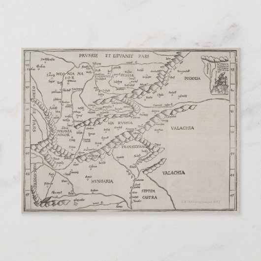 Antiek kaart van Oost-Europa (Voorkant)