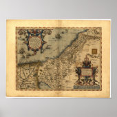 Antiek kaart van Palestine ORTELIUS ATLAS 1570 A.D Poster (Voorkant)