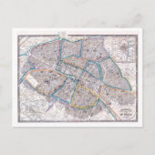 Antiek kaart van Parijs (Voorkant)