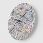 Antiek kaart van Parijs Grote Klok (Hoek)