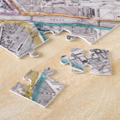 Antiek kaart van Parijs Legpuzzel (Zijkant)