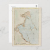 Antiek kaart van Plymouth Bay, Massachusetts (Voorkant / Achterkant)