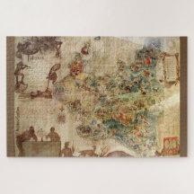 ANTIEK KAART VAN POLEN JIGSAW PUZZLE