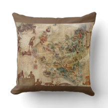 ANTIEK KAART VAN POLENPILLOW