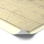 Antiek kaart van Portland, Oregon Poster (Hoek)