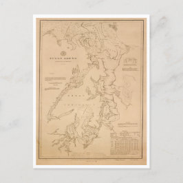 Antiek kaart van Puget Sound