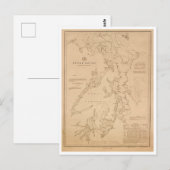 Antiek kaart van Puget Sound (Voorkant / Achterkant)