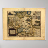 Antiek kaart van Rusland ORTELIUS ATLAS 1570 A.D. Poster (Voorkant)