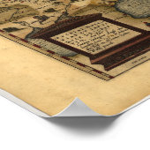 Antiek kaart van Rusland ORTELIUS ATLAS 1570 A.D. Poster (Hoek)