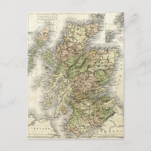 Antiek kaart van Schotland (Voorkant)