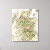 Antiek kaart van Schotland Canvas Afdruk (Voorkant)