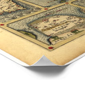 Antiek kaart van Sicilië ORTELIUS ATLAS 1570 A.D. Poster (Hoek)