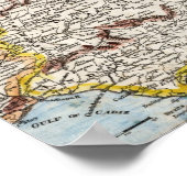 Antiek kaart van Spanje en Portugal ongeveer 1700  Poster (Hoek)