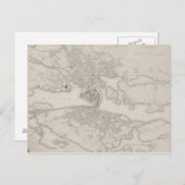 Antiek kaart van Stockholm, Zweden (Voorkant / Achterkant)