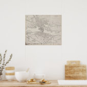 Antiek kaart van Stockholm, Zweden Poster (Keuken)