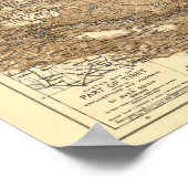 Antiek kaart van Tibet 1906-1908 Poster (Hoek)