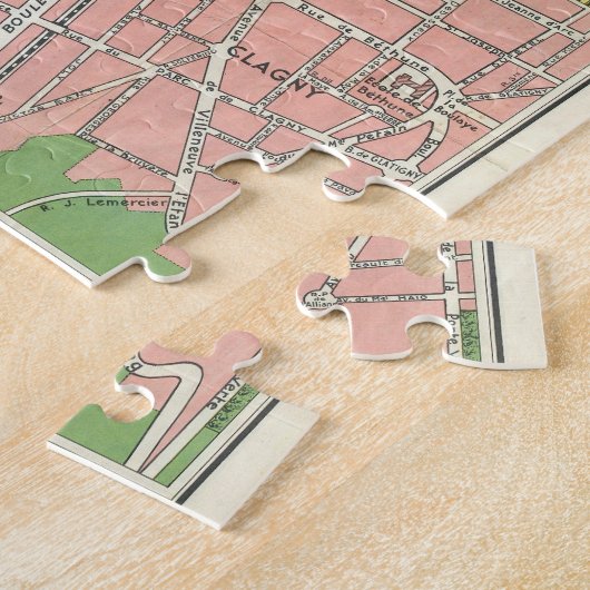 Antiek kaart van Versailles ,  Frankrijk Legpuzzel (Zijkant)