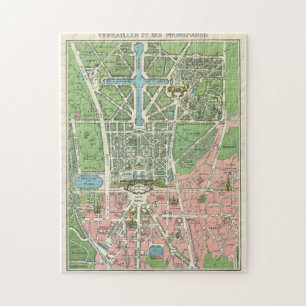 Antiek kaart van Versailles ,  Frankrijk Legpuzzel