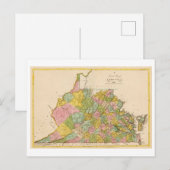 Antiek kaart van Virginia uit 1815 (Voorkant / Achterkant)