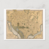 Antiek kaart van Washington DC (Voorkant)