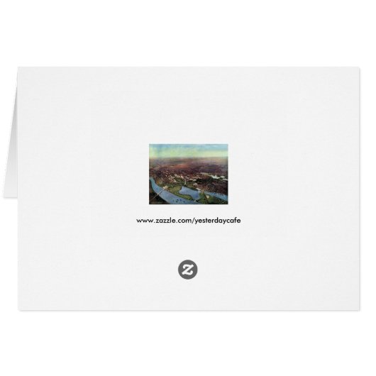 Antiek kaart van Washington DC en de Potomac (Achterkant Horizontaal)