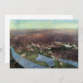 Antiek kaart van Washington DC en de Potomac (Voorkant / Achterkant)