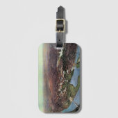 Antiek kaart van Washington DC en de Potomac Bagagelabel (Voorkant (verticaal))