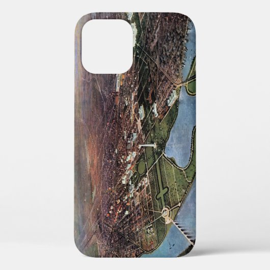 Antiek kaart van Washington DC en de Potomac Case-Mate iPhone Case (Achterkant)