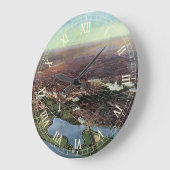 Antiek kaart van Washington DC en de Potomac Grote Klok (Hoek)