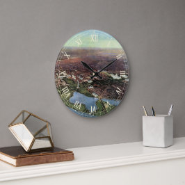 Antiek kaart van Washington DC en de Potomac Grote Klok