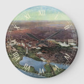 Antiek kaart van Washington DC en de Potomac Grote Klok (Voorkant)