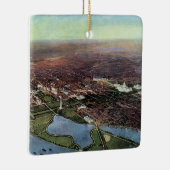 Antiek kaart van Washington DC en de Potomac Keramisch Ornament (Rechts)