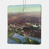 Antiek kaart van Washington DC en de Potomac Keramisch Ornament (Links)