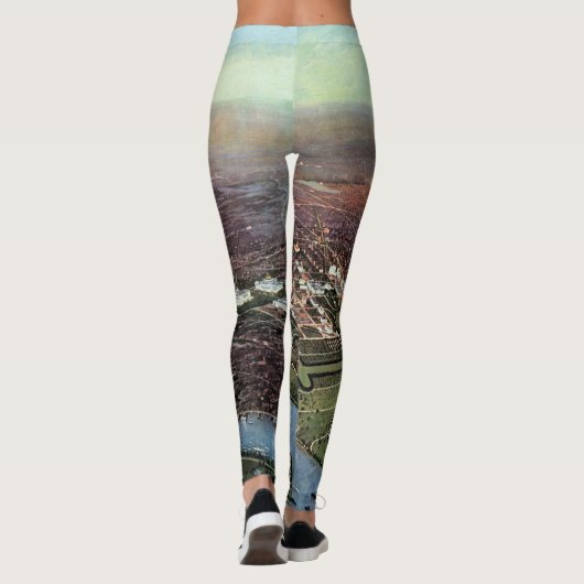 Antiek kaart van Washington DC en de Potomac Leggings (Achterkant)