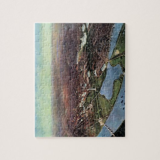 Antiek kaart van Washington DC en de Potomac Legpuzzel (Verticaal)