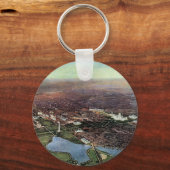 Antiek kaart van Washington DC en de Potomac Sleutelhanger (Achterkant)