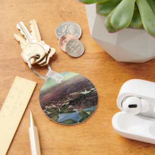 Antiek kaart van Washington DC en de Potomac Sleutelhanger