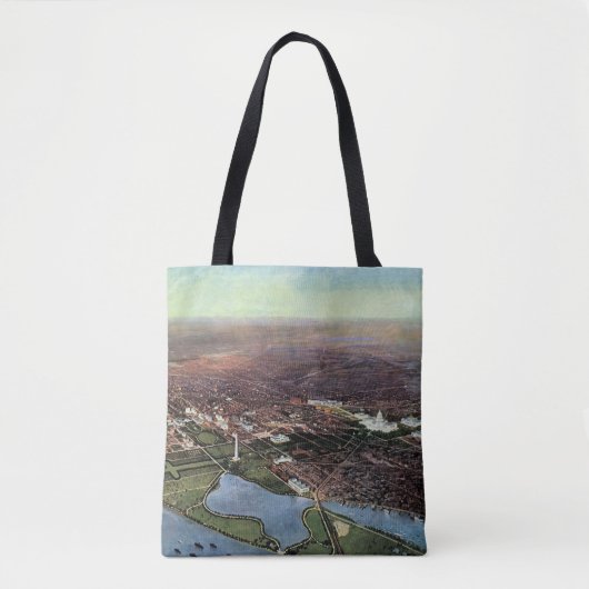 Antiek kaart van Washington DC en de Potomac Tote Bag (Voorkant)