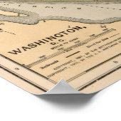 Antiek kaart van Washington DC Poster (Hoek)