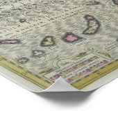 Antiek kaart van West-Afrika Poster (Hoek)