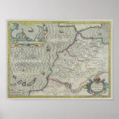 Antiek kaart van West-Afrika Poster (Voorkant)