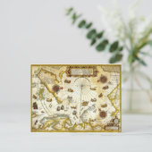 Antiek kaart van Willem Barentsz Voyage (Staand voorkant)