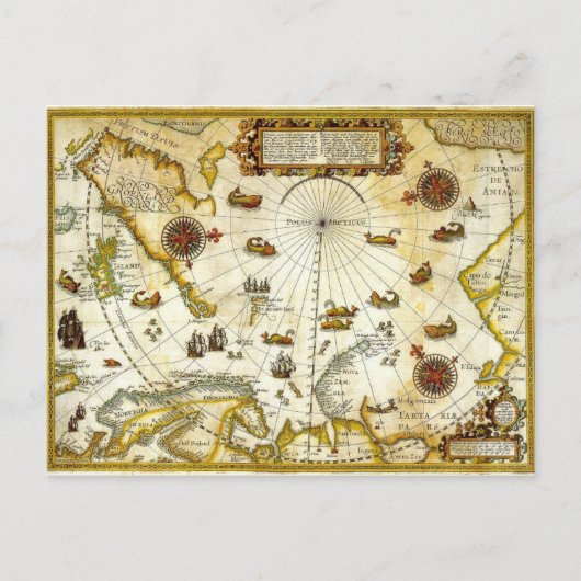 Antiek kaart van Willem Barentsz Voyage (Voorkant)